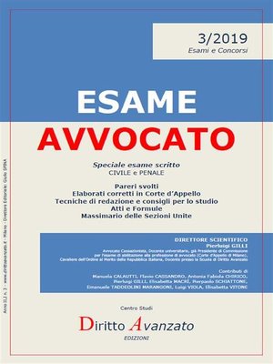 cover image of ESAME AVVOCATO 2019 n. 3. Speciale esame scritto